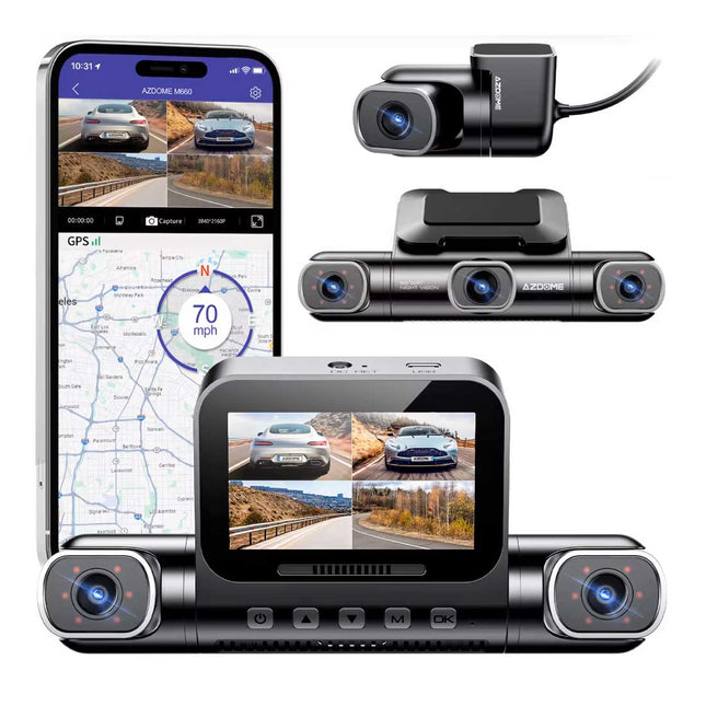 <tc>AZDome M660 4CH 128gb 2K Wifi GPS 360-Grad Dashcam</tc>