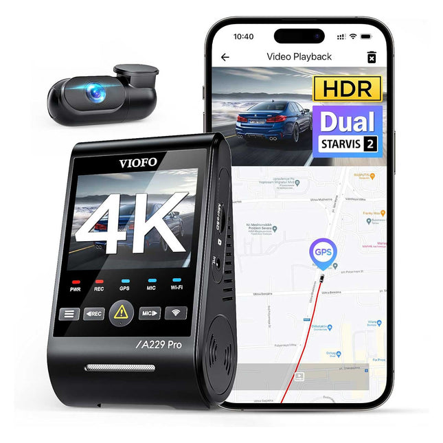 Viofo A229 Pro 2CH 4K Wifi GPS Dashcam