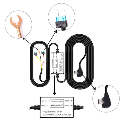 <tc>AZDome BN03 Hardwire Kit Micro USB 3-wire</tc>