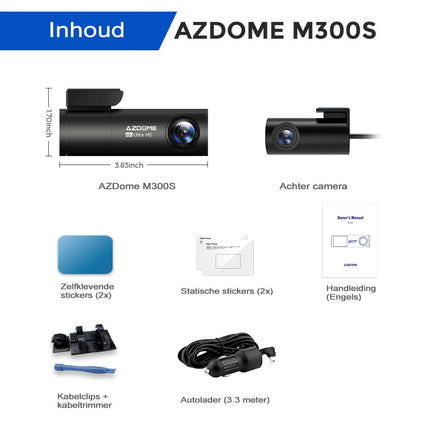 <tc>AZDome M300S 4K 2CH Dual Wifi GPS Dashcam</tc>