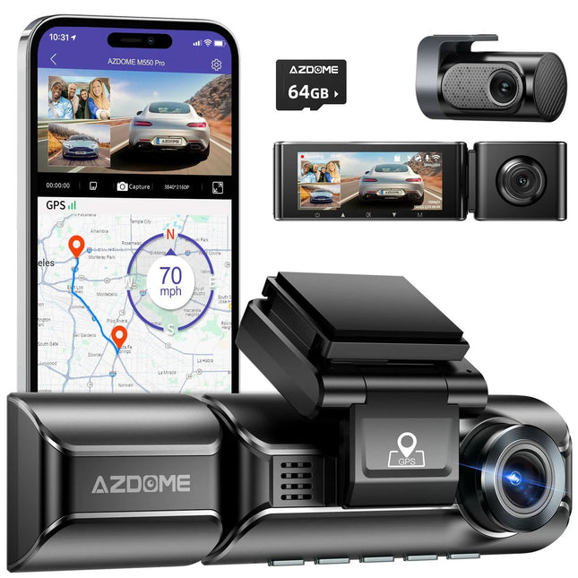 <tc>AZDome M550 Pro 3CH 4K Wifi GPS 64gb Dashcam</tc>