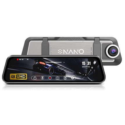 <tc>Nanocam T55 4K 2CH Full Mirror Wifi GPS 32gb Dashcam</tc>