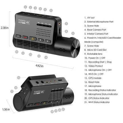 <tc>Viofo A139 Pro 2CH 4K Wifi GPS Dashcam</tc>